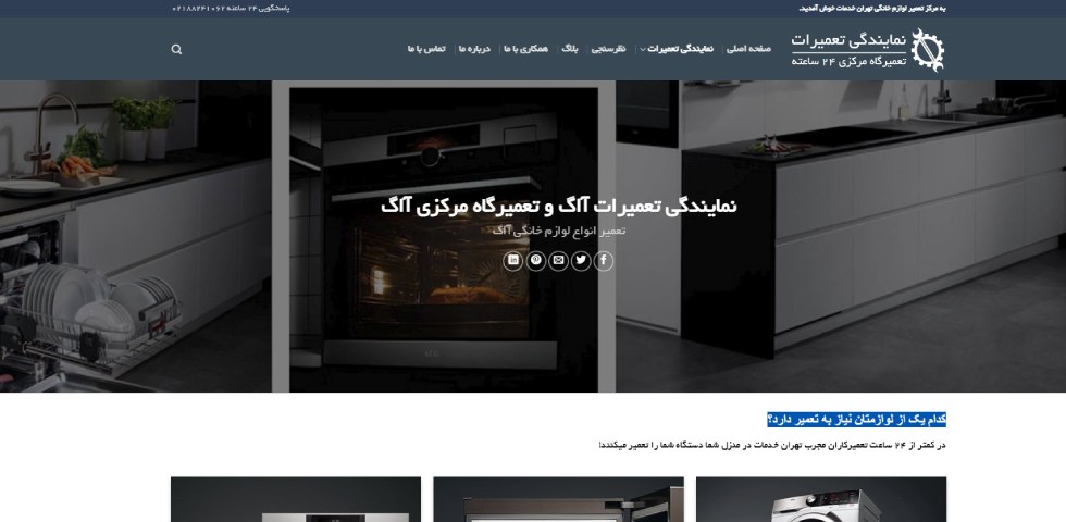 نمایندگی تعمیر لوازم خانگی آاگ تهران خدمات